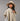 Ruana carranguerita infantil gris claro, niña con sombrero en estudio.